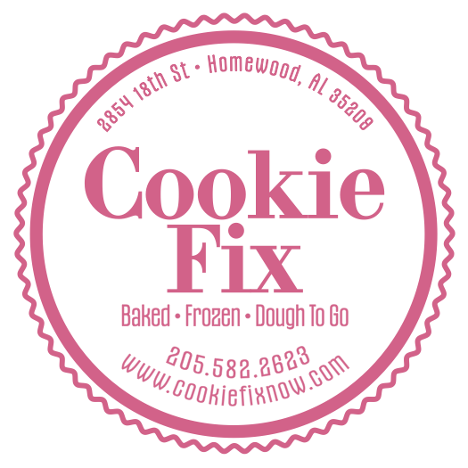 Birmingham Moms Blog 1st Birthday - Cookie Fix Logo