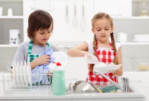 Chores for kids - washing dishes