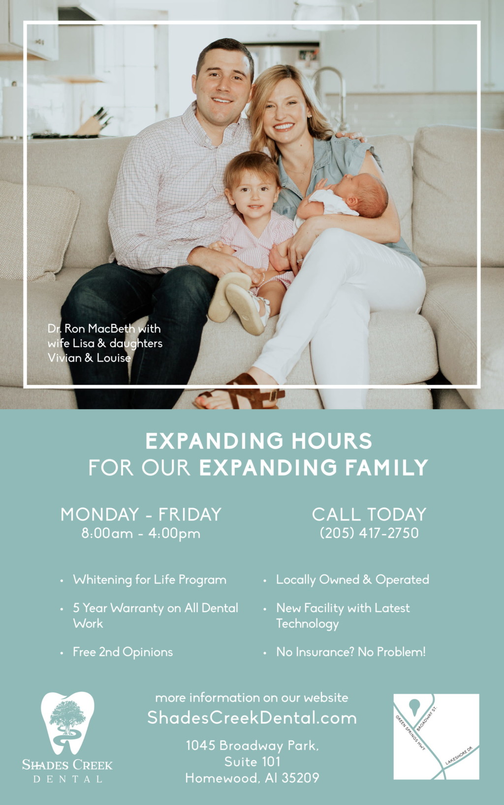Shades Creek Dental - Dr. MacBeth & family