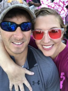 Race for the Cure - supportive husband