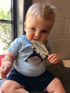 Yummy popsicle! Keeping your children hydrated during cold and flu season - popsicles can help!