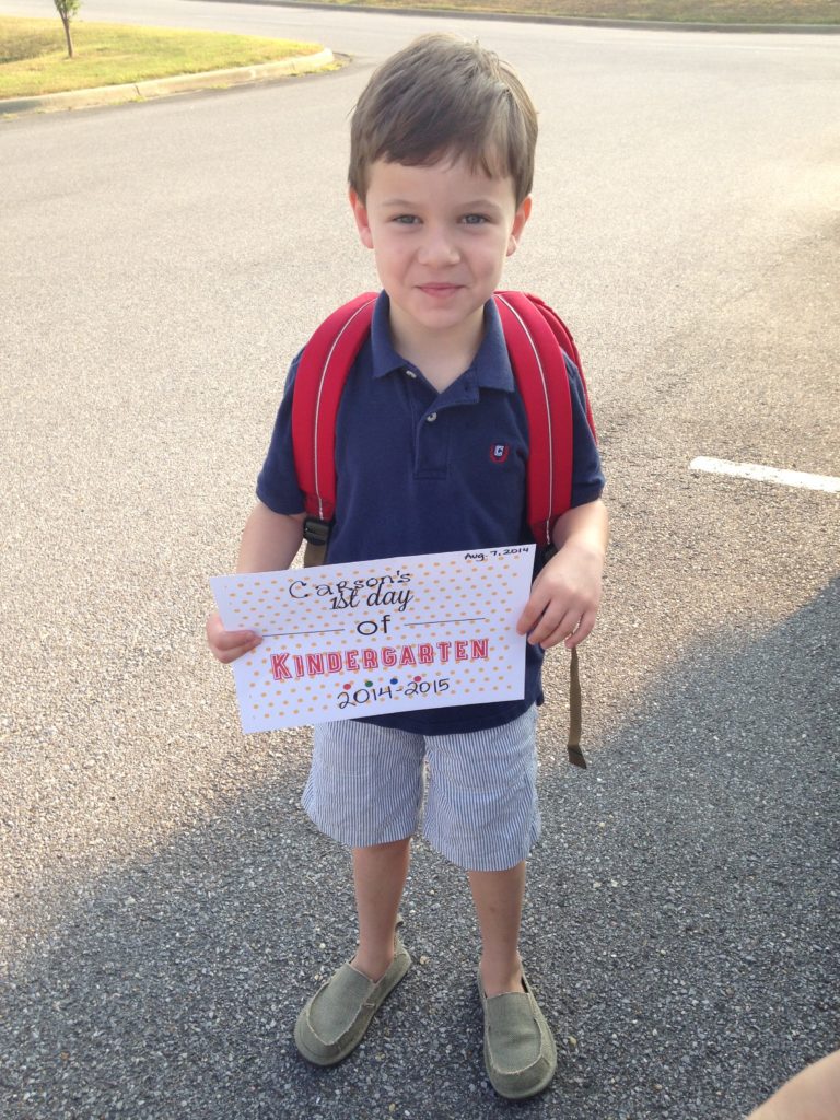 ready for kindergarten - take lots of pictures!