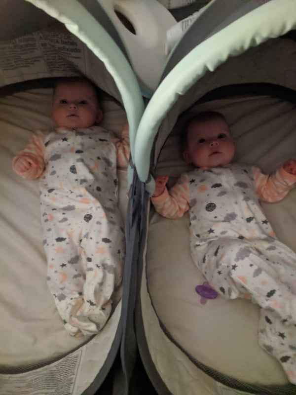 First year with twins - Double Bassinet was a lifesaver!