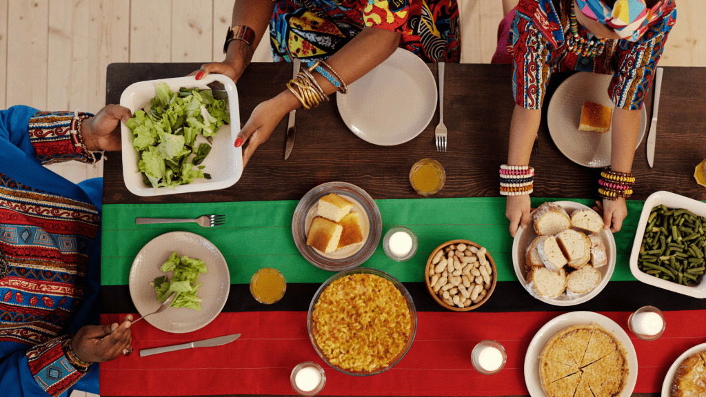 Family Sharing a Kwanzaa Meal