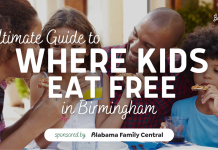 Where kids eat free in Birmingham, Alabama