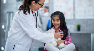 Pediatrician with patient 